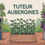 illustration tuteur aubergines différents modèles