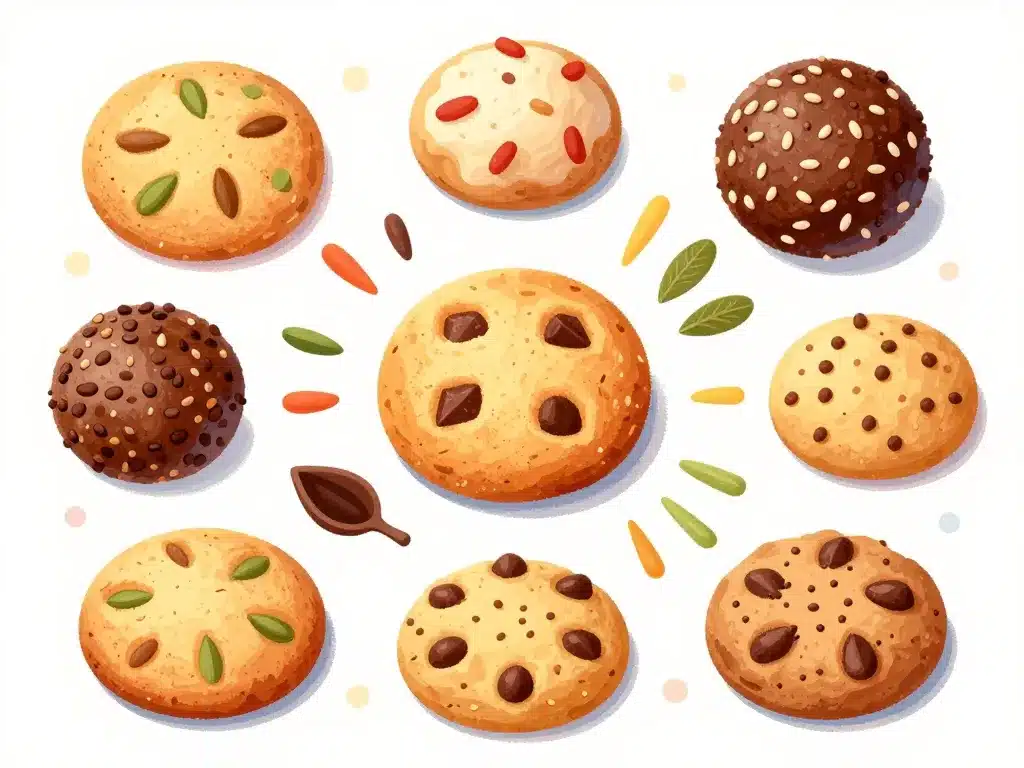 variantes healthy cookie flocon d'avoine beurre de cacahuete