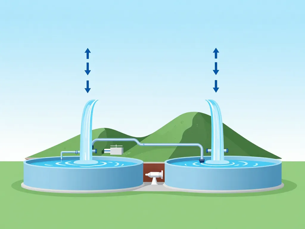 Schéma STEP barrage de Grand Maison deux réservoirs