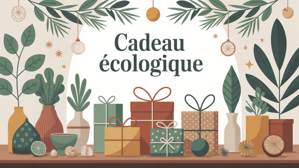 cadeau ecologique table cadeaux naturels illustration