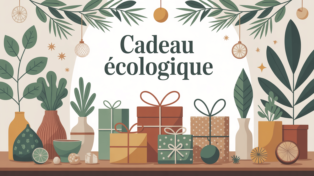 cadeau ecologique table cadeaux naturels illustration