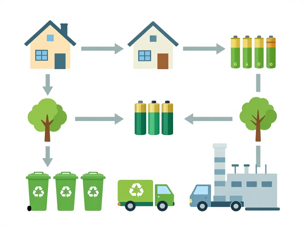 Schéma recyclage piles corepile étapes