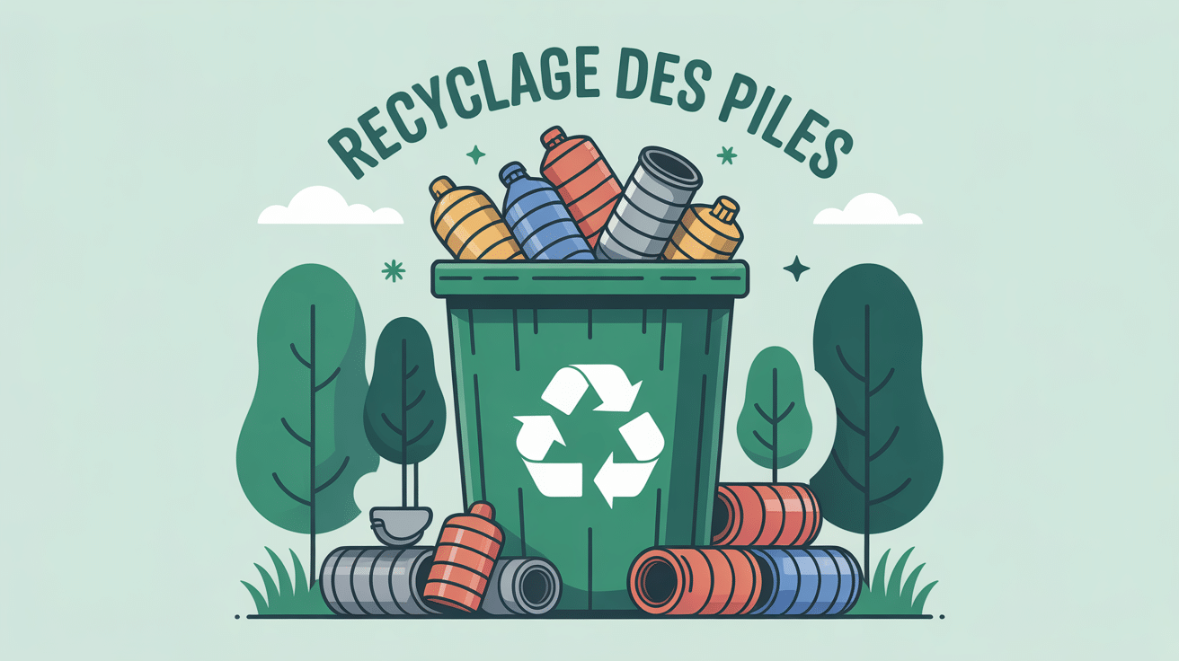 Corepile bac recyclage piles France illustration