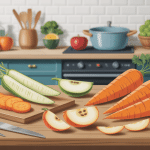 Différentes coupes de carotte sur planche pour cuisine famille