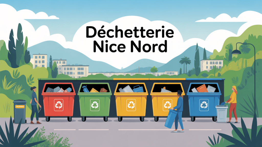 Vue urbaine de la déchetterie Nice Nord moderne et propre