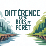 Illustration centrale montrant la différence entre bois et forêt