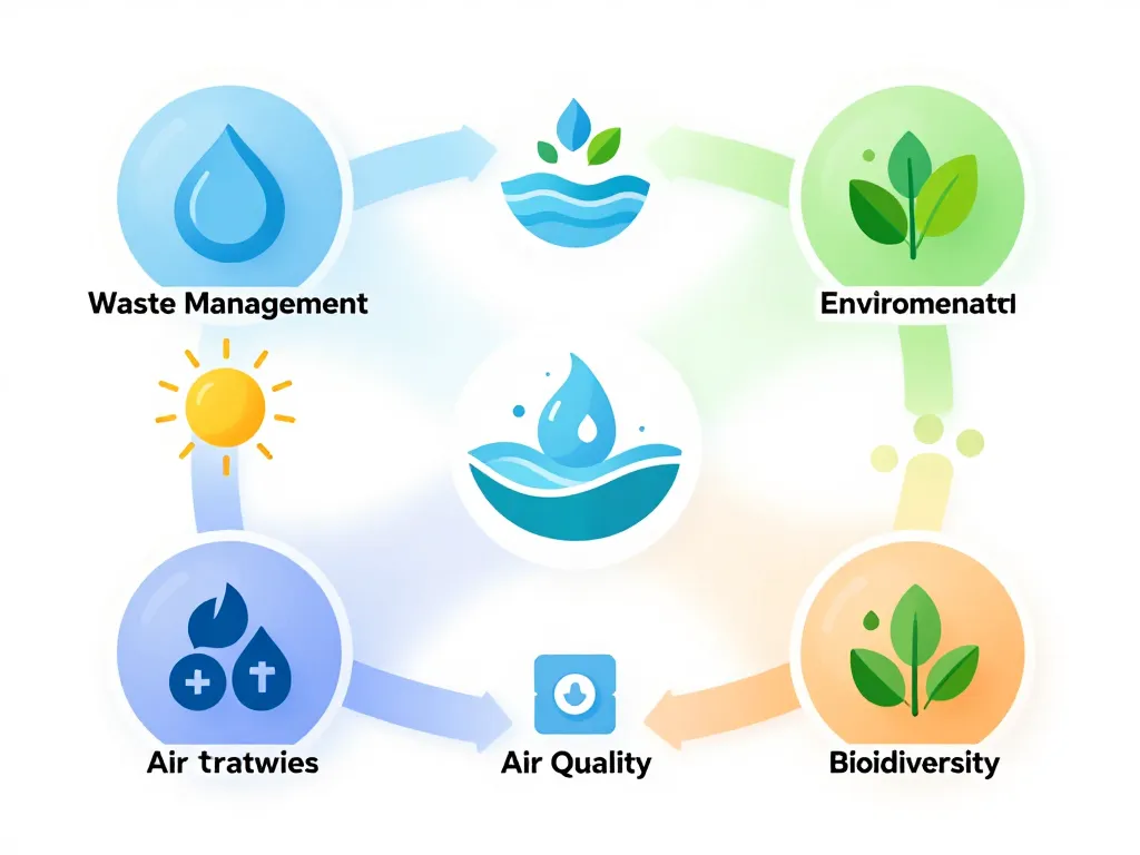 Schéma connexion secteurs environmental services association déchets eau biodiversité