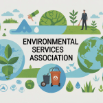 Illustration vectorielle environmental services association secteur déchets eau biodiversité climat
