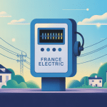 France Electric fournisseur d'électricité illustration moderne