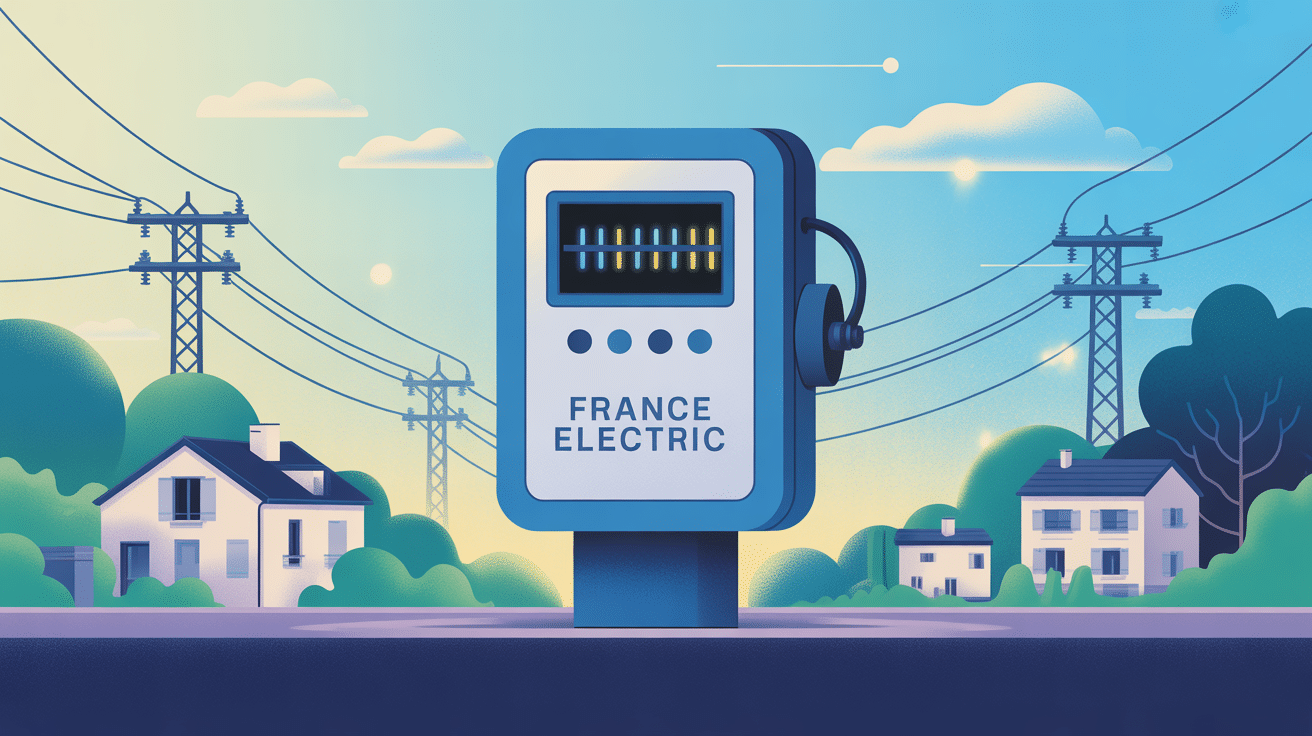France Electric fournisseur d'électricité illustration moderne
