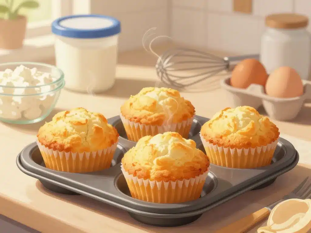 muffin fromage blanc texture légère illustration cuisine