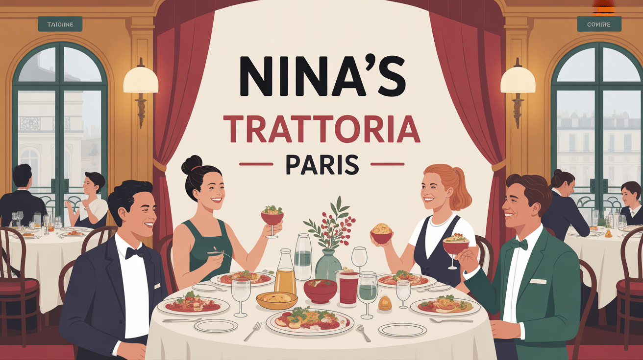 Ambiance chaleureuse Nina's Trattoria Paris