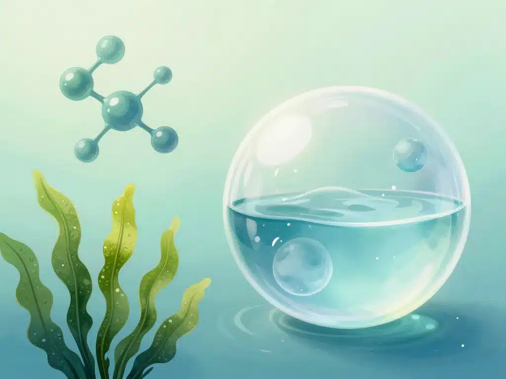 concept biomimétique ooho bulle eau comestible