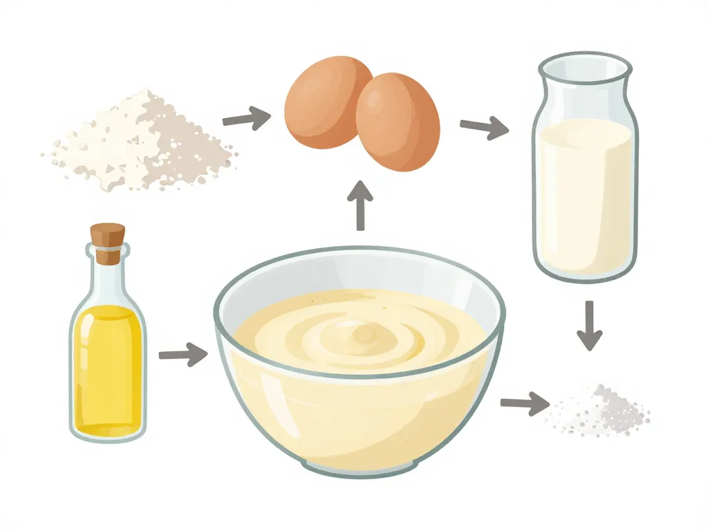 Diagramme ingrédients de base pates a crepes sans sucre