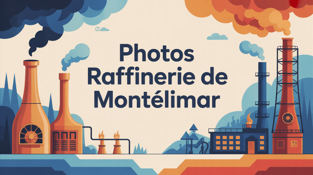 Illustration moderne photos de la raffinerie Montélimar