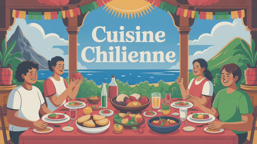 table festive plat chilien repas partage