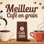 quelle est le meilleur café en grain illustration ambiance chaleureuse