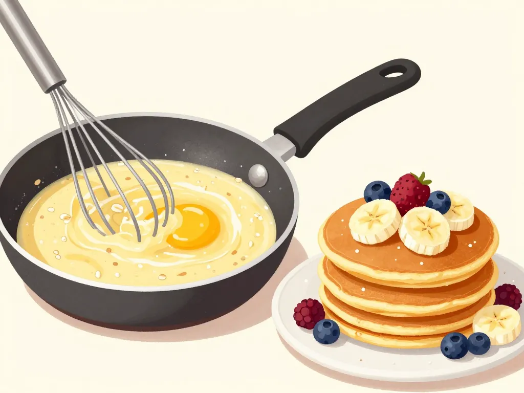 recette pancake sans farine étapes à la banane