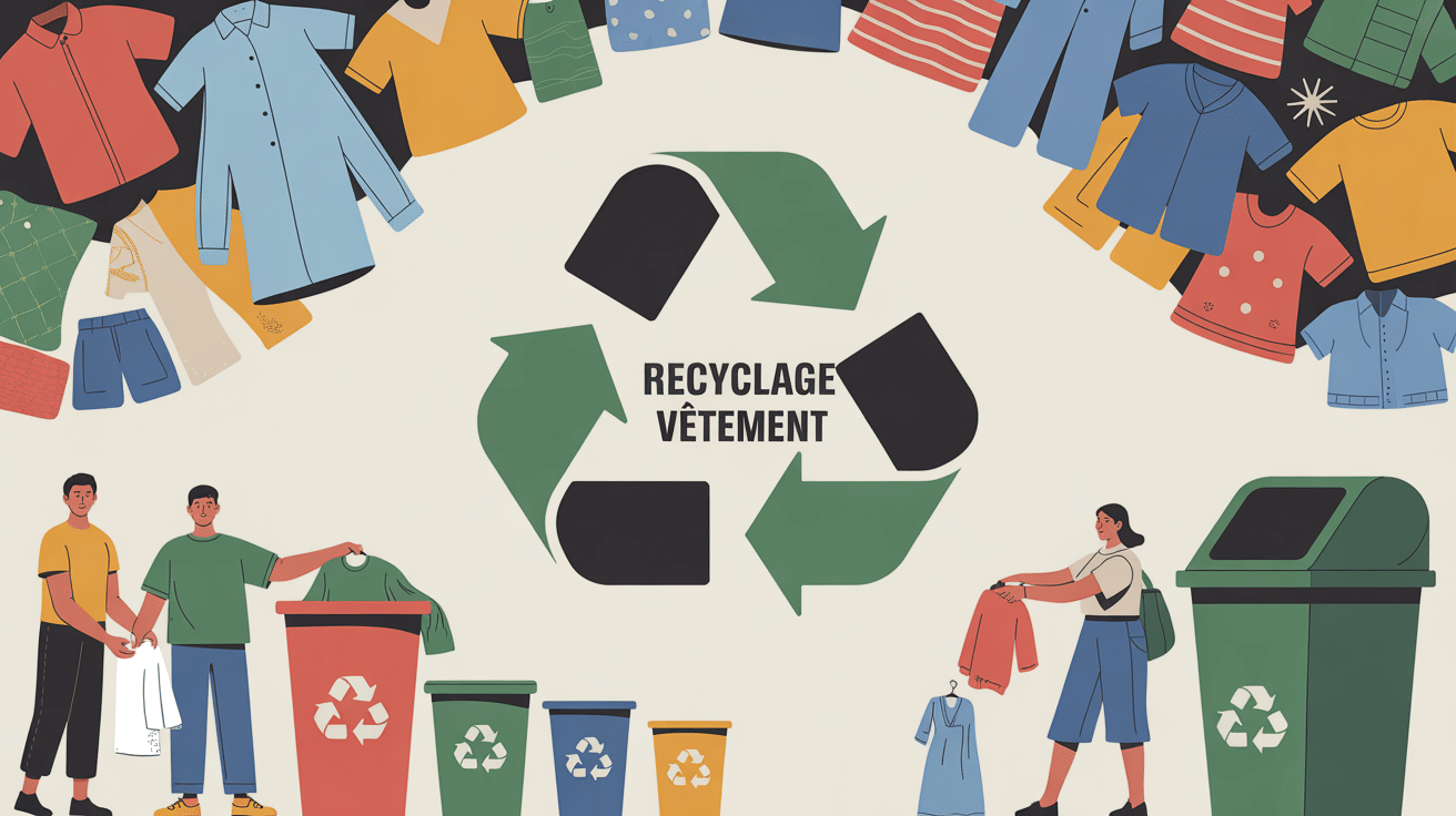 illustration recyclage vetement France