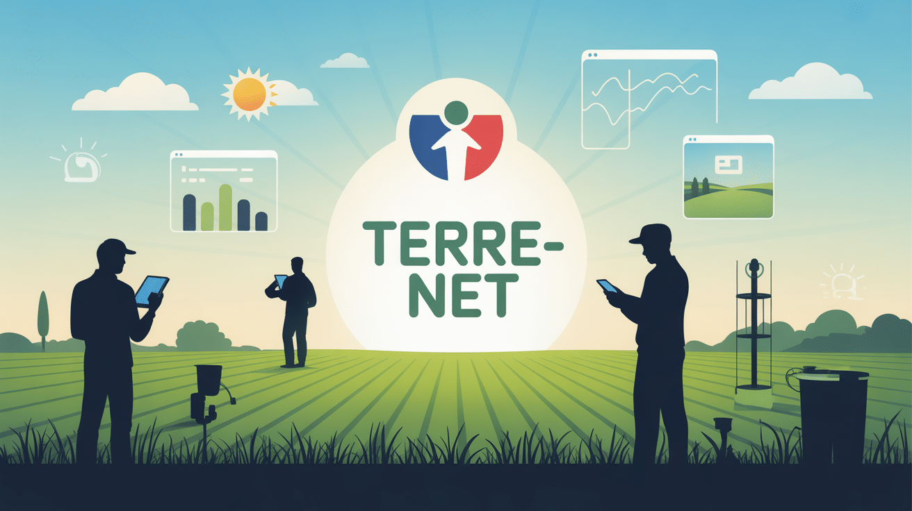 Illustration Terre Net plate-forme informations et outils agriculteurs