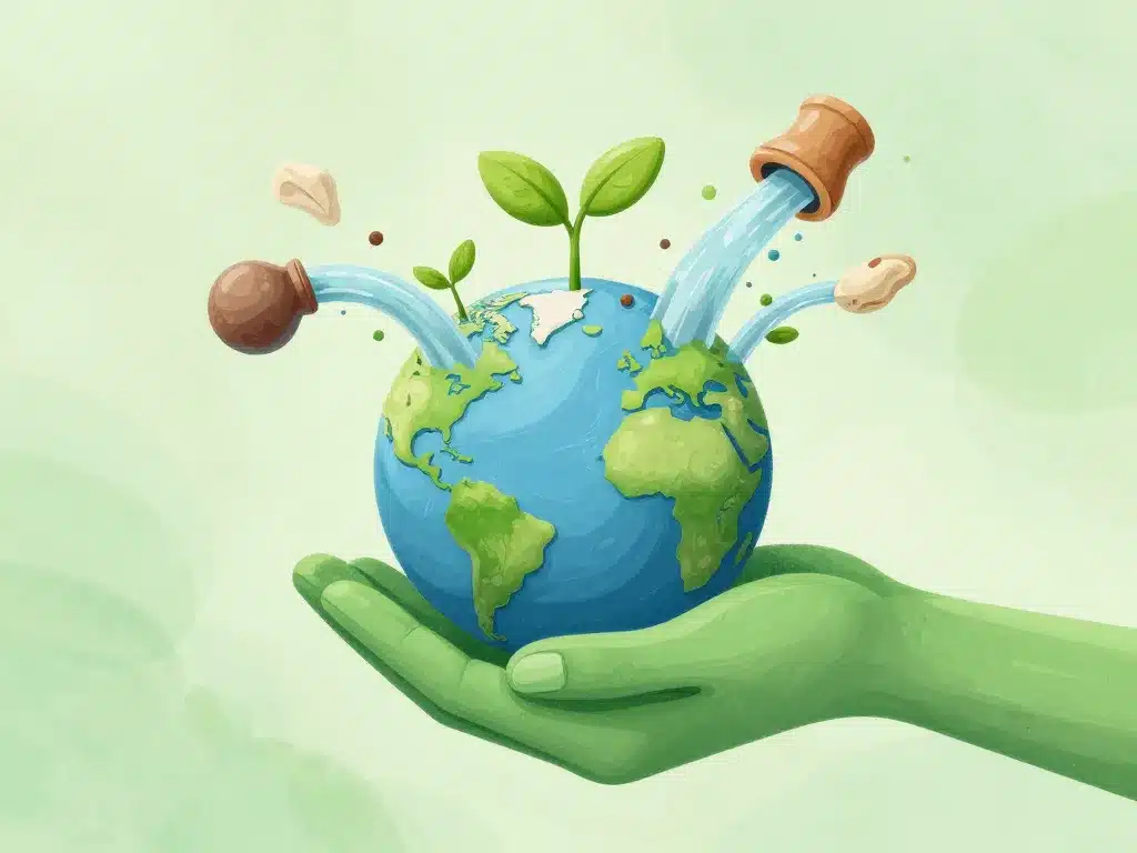 Image symbolique zero waste france protection terre et réduction déchets