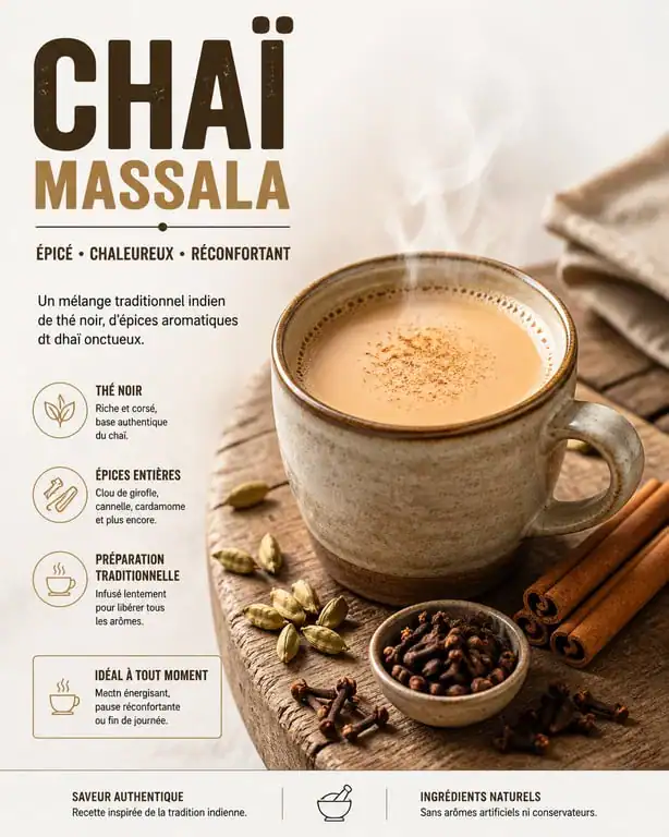 Chaï Massala traditionnel aux clous de girofle et épices
