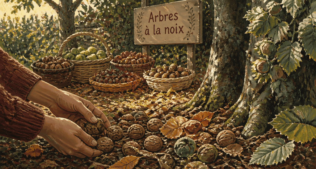 arbres a la noix recole jardin automne