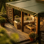 bache terrasse sur mesure avec fenêtres transparentes