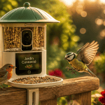birdfy mangeoire connectée avec oiseaux