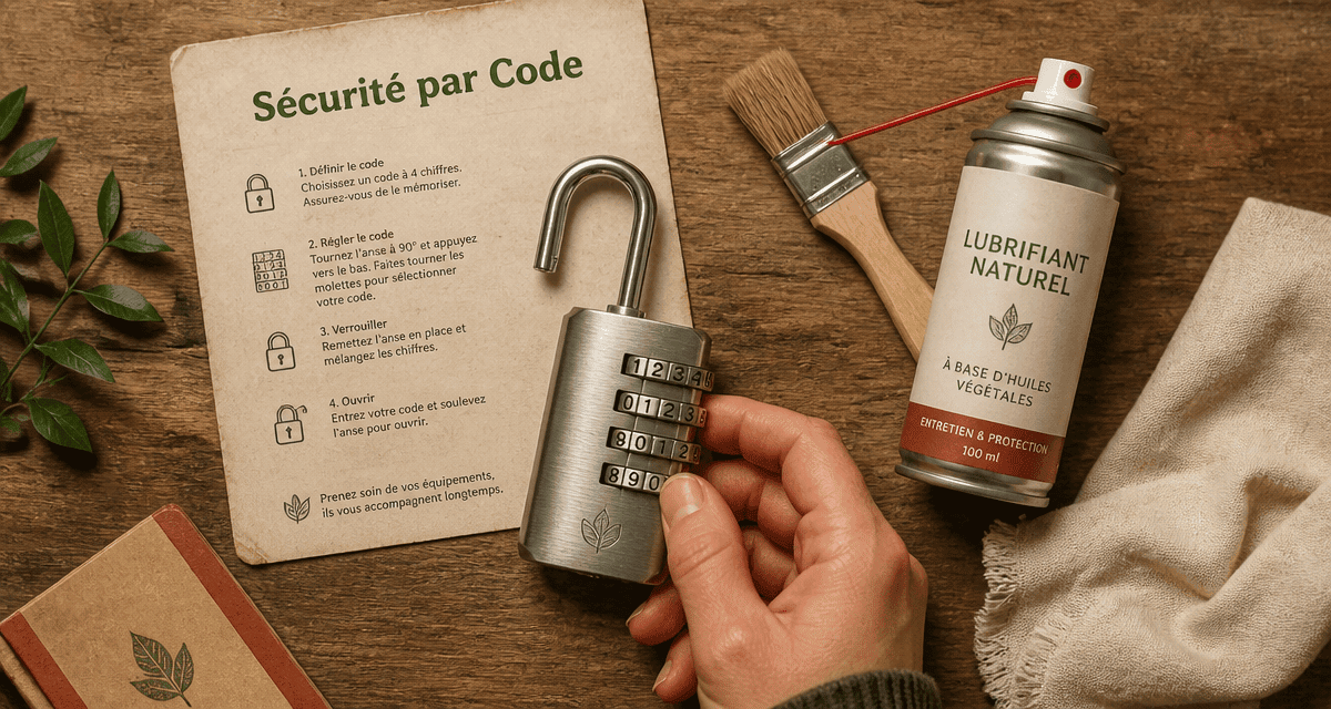 code cadenas 4 chiffres entretien sur plan de travail