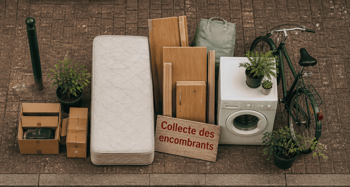 encombrants saint nazaire alignés sur trottoir