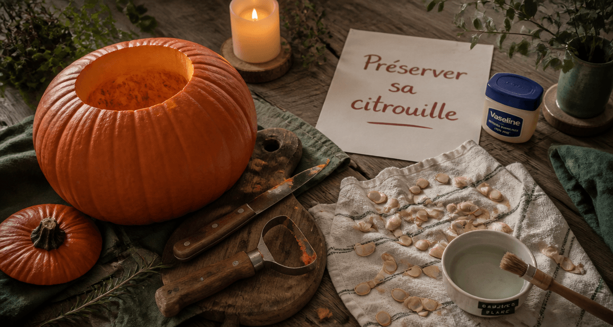 conserver citrouille halloween outils sculpture