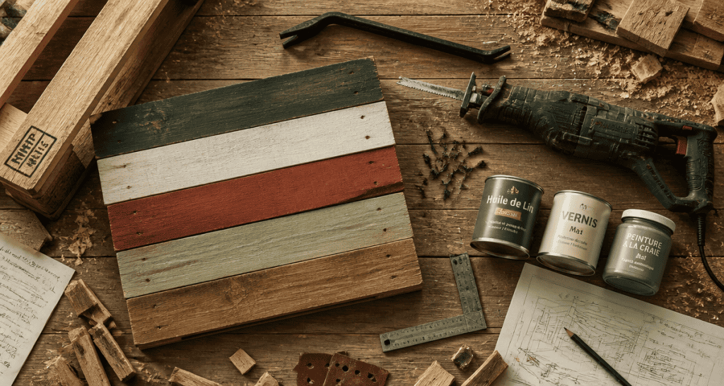 Fabriquer meuble palette outils plans finition