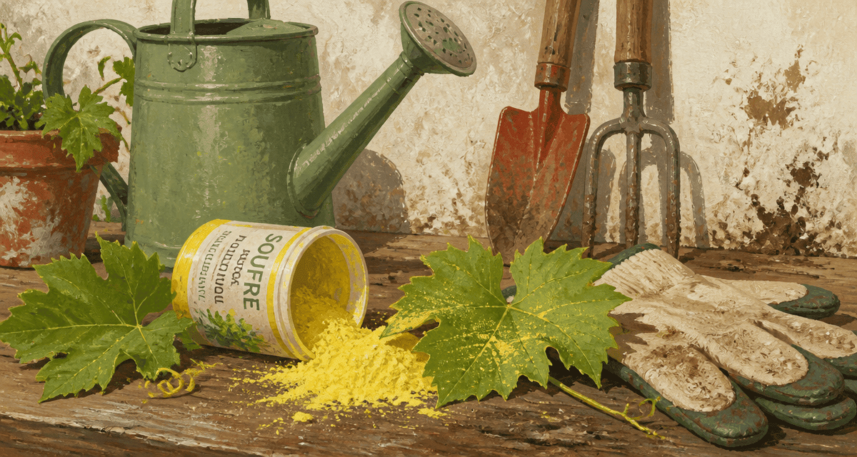 fleur de soufre pot renversé vignoble