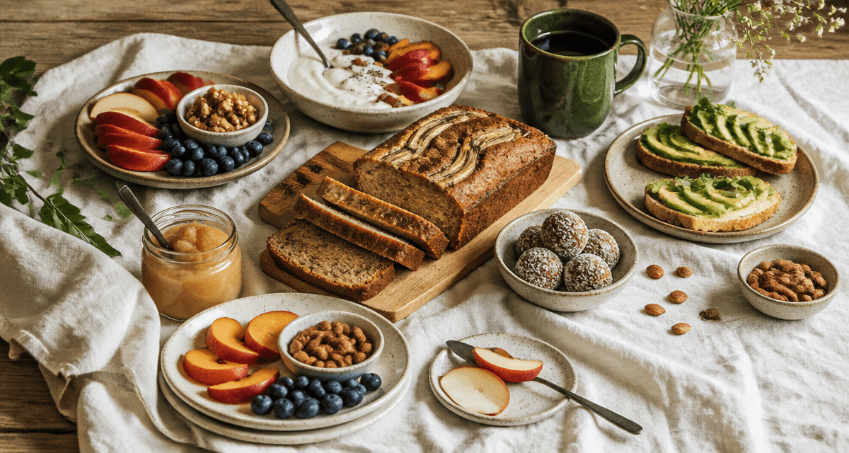 gouter healthy banana bread fruits noix