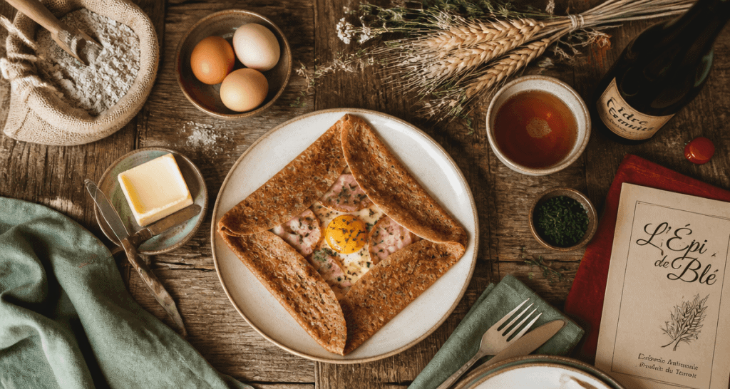 Galette sarrasin L’Epi de Ble sur table conviviale