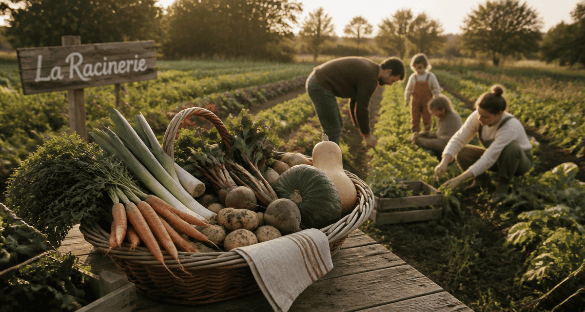 légumes frais panier champ la racinerie
