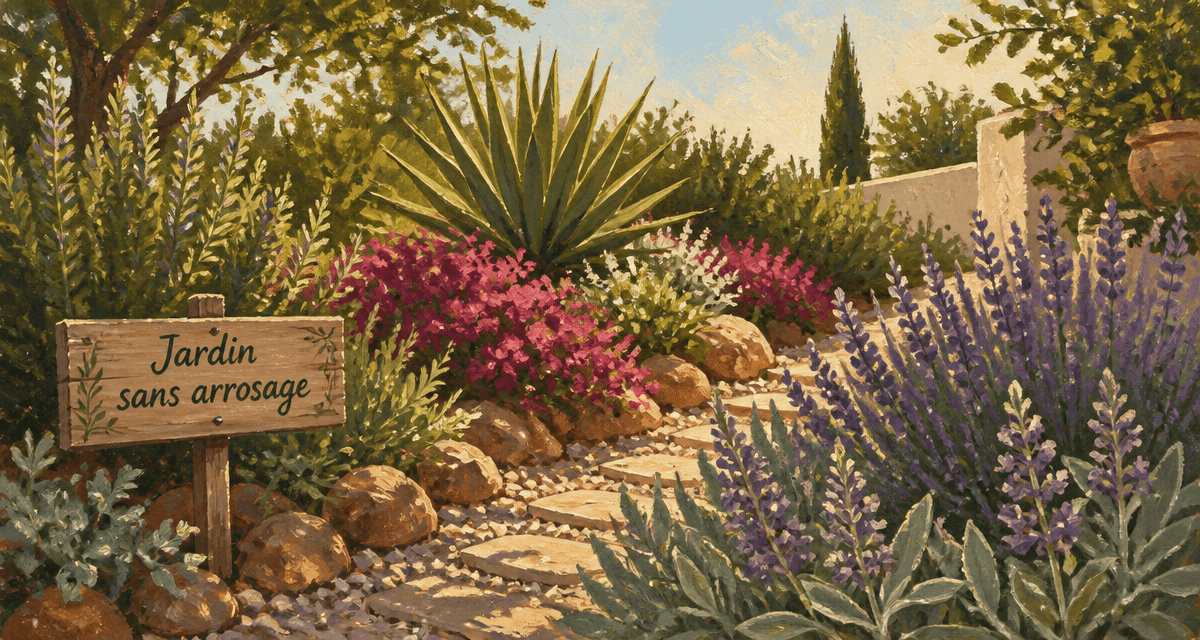plantes plein soleil sans arrosage massif lavande sauge