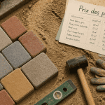 prix des paves autobloquant pavés sur chantier