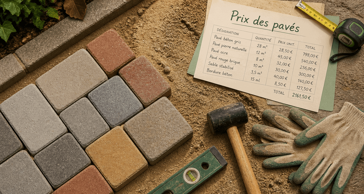 prix des paves autobloquant pavés sur chantier