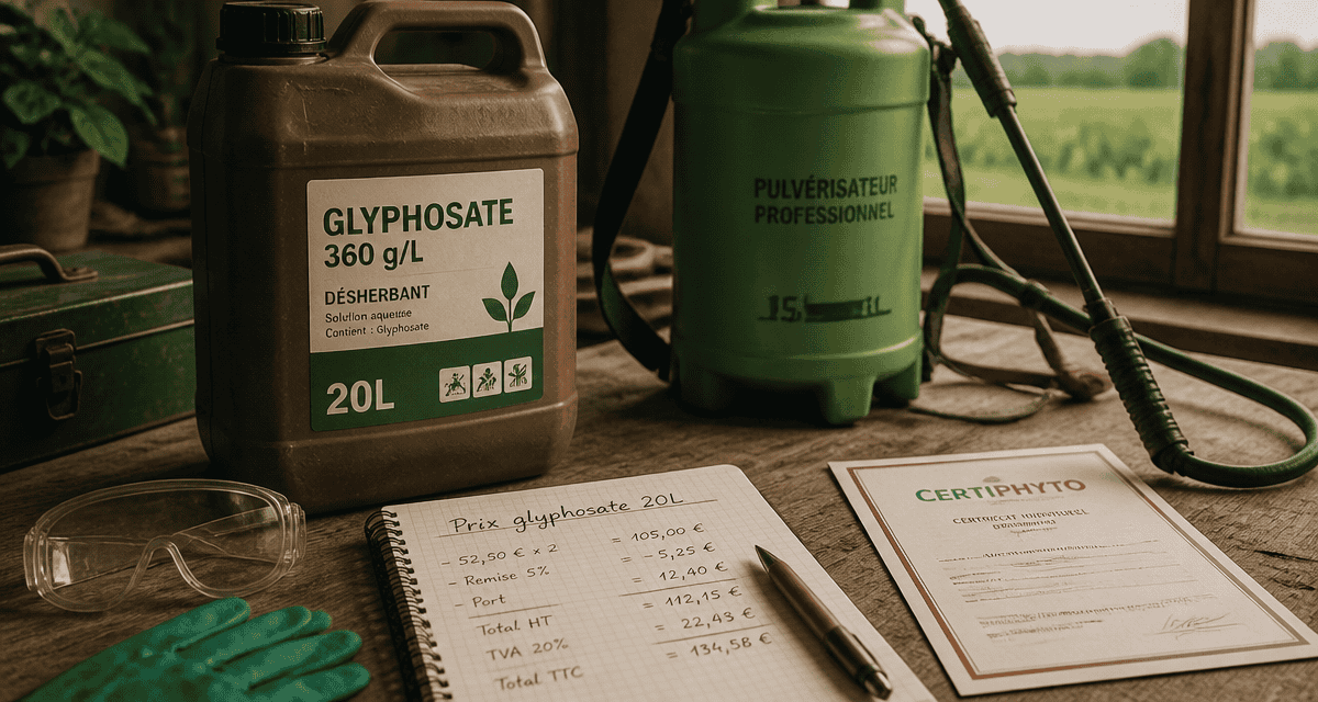 prix glyphosate 20 litres bidon pulvérisateur bureau