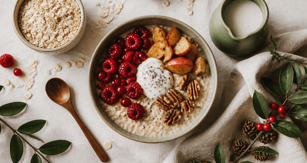 recette de porridge bol fruits noix