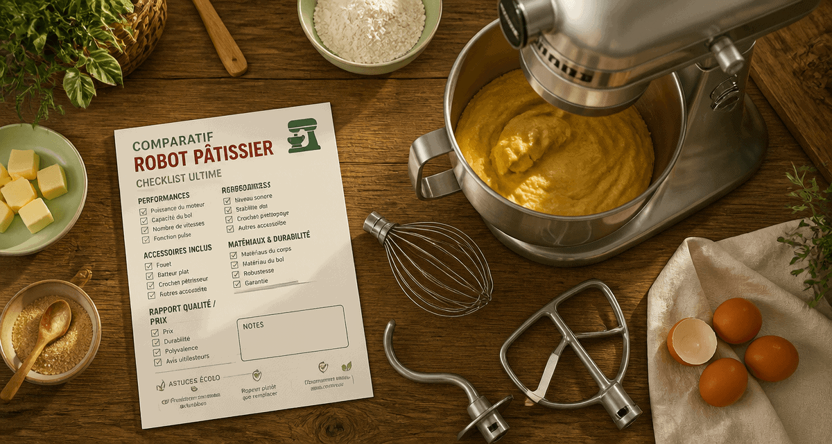 robot pâtissier comparatif vue flat-lay