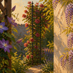 support plante grimpante bois métal jardin