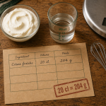 20 cl crème fraîche épaisse en gramme : 204 g