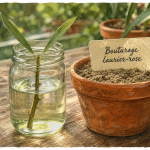 Bouture de laurier comment faire : tige en eau avant plantation, sans pourriture
