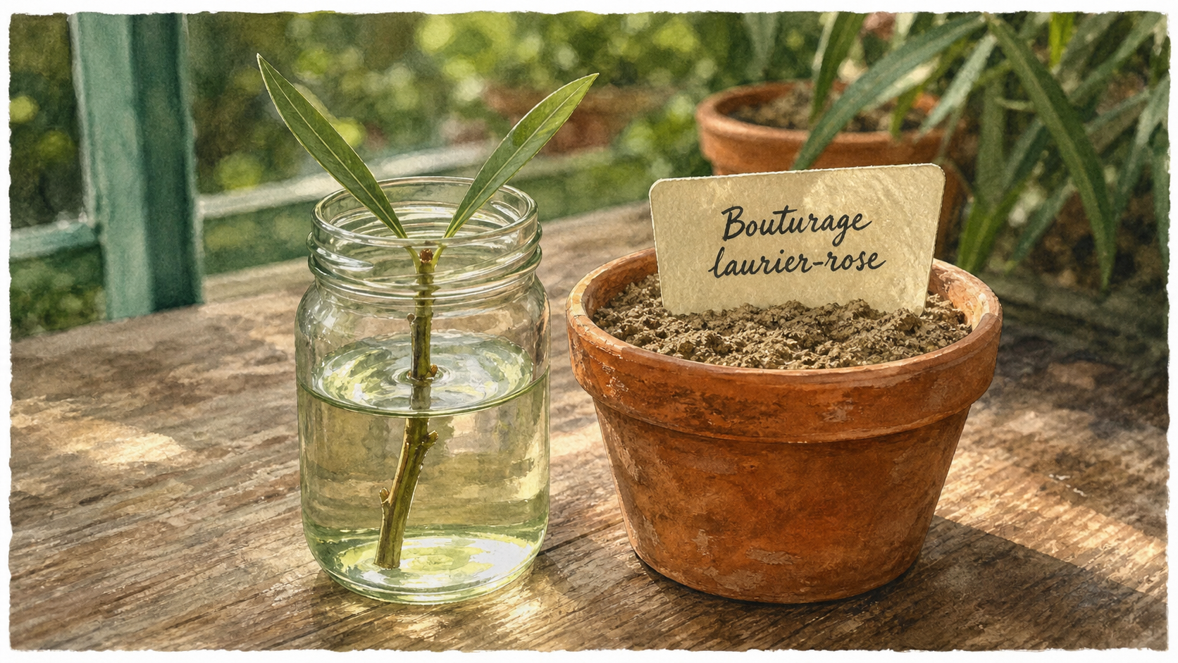 Bouture de laurier comment faire : tige en eau avant plantation, sans pourriture