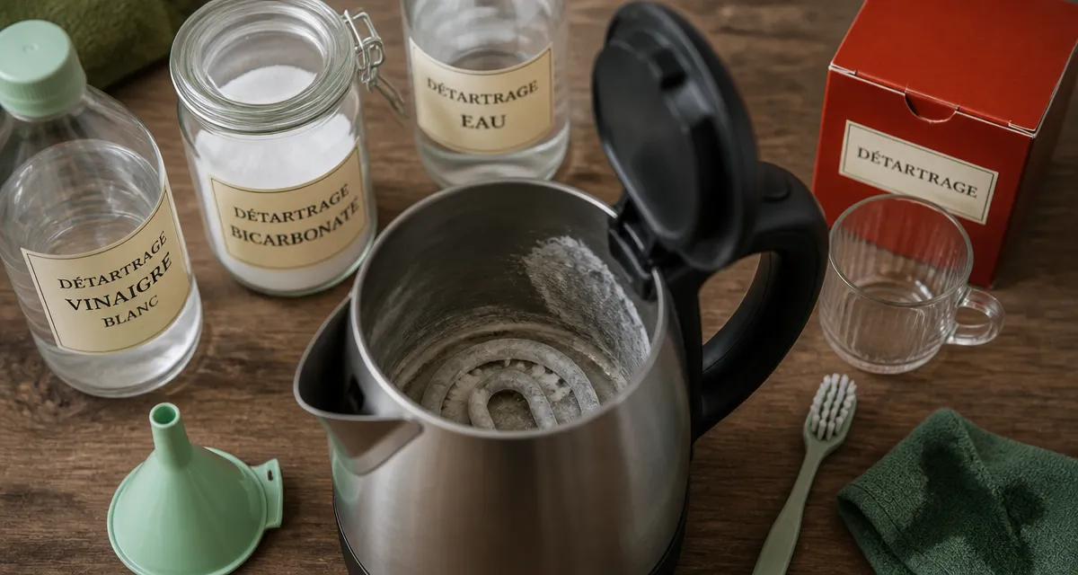 Comment nettoyer une bouilloire : vinaigre et bicarbonate contre le calcaire, en 30 minutes