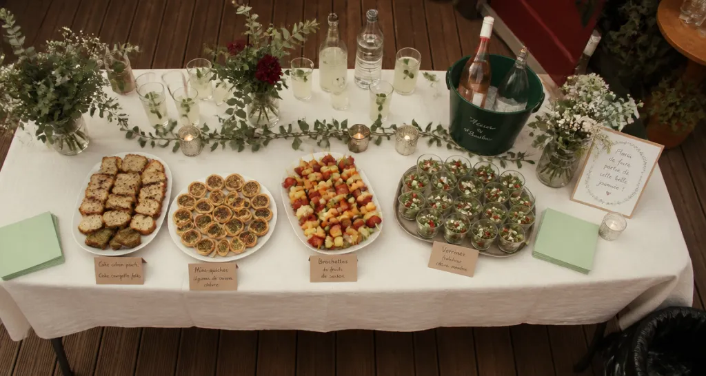 fête des voisins quoi apporter table buffet partagé