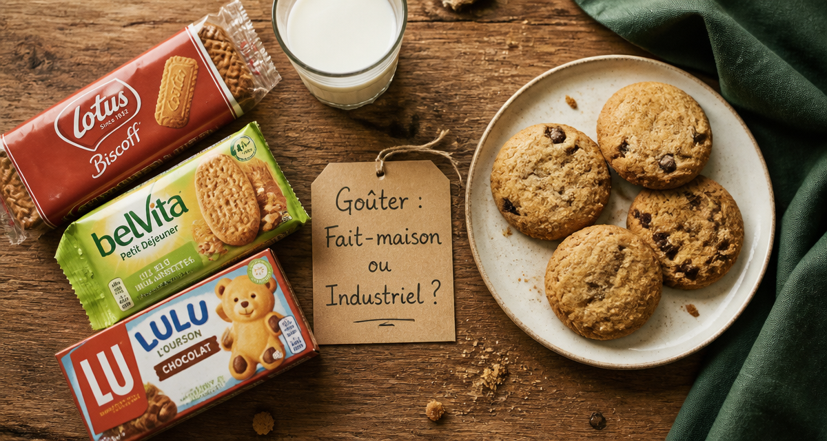 gouter industriel et fait maison sur table